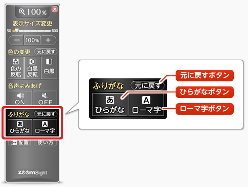 Image. Names of tools and buttons for the pronunciation guide